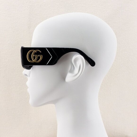 Gucci Black Rectangular Sunglasses